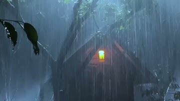 Ngủ Cực Ngon  với âm thanh tiếng mưa rơi và sấm sét  NHƯ THẬT 100%「 Nhạc thư giãn 」