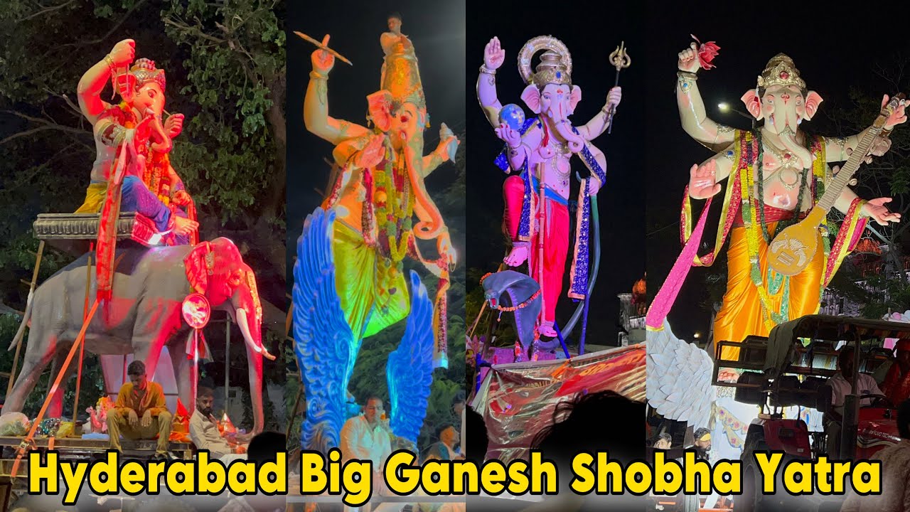 Ganesh Shobha Yatra 2024 | Ganesh Nimajjanam Procession 2024 | Ganesh Nimajjanam 2024 Tank Bund Hyd