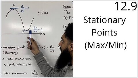 Edexcel AS Level Maths: 12.9 Stationary Points (Maximum and Minimum Points) - Differentiation