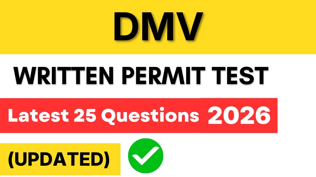 DMV Written Permit Test 2026 (UPDATED) – 25 Must-Know Practice ...