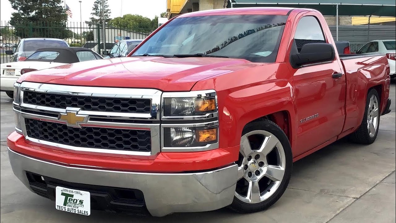 2014 Chevrolet Silverado 1500 Single Cab Lowered Side Exhaust 20 Inch