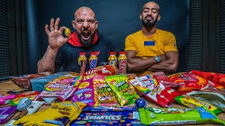 تحدي ١٢،٠٠٠ سعرة من الحلويات المستوردة  Imported Candy Challenge 12,000 Calories