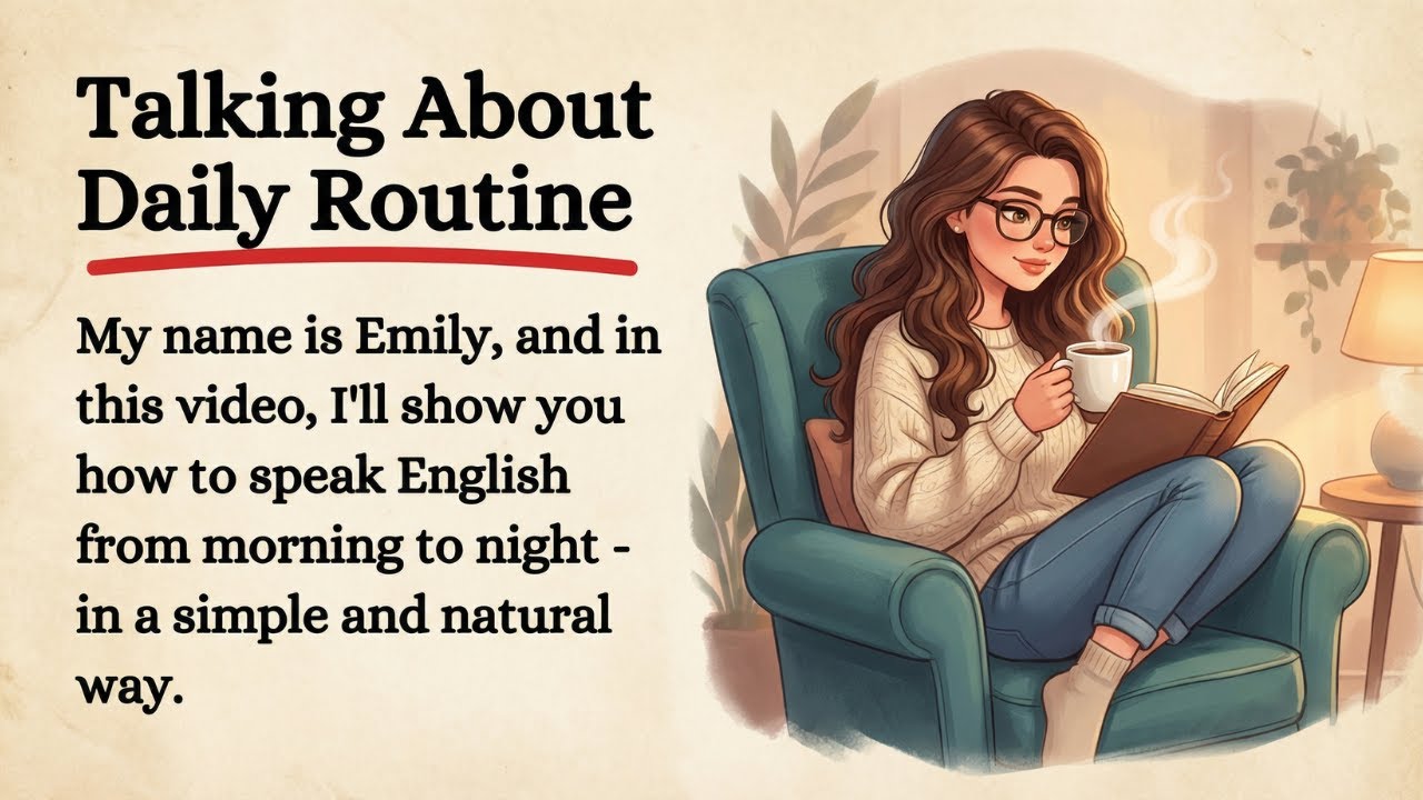 My Daily Routine: Speak English From Morning to Night ☀️ (Emily's Day)