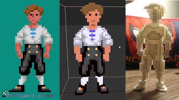 Pixel Art to Voxel Art to 3D Print (w/ MagicaVoxel and Blender) [ENG]