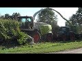 Lohnunternehmen Everink in de mais met Claas Jaguar 940 en 2 Fendt 716 Vario's (2017)