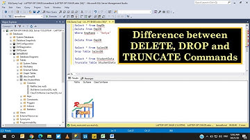 Concept of DELETE , DROP and TRUNCATE commands with example in SQL || In Hindi