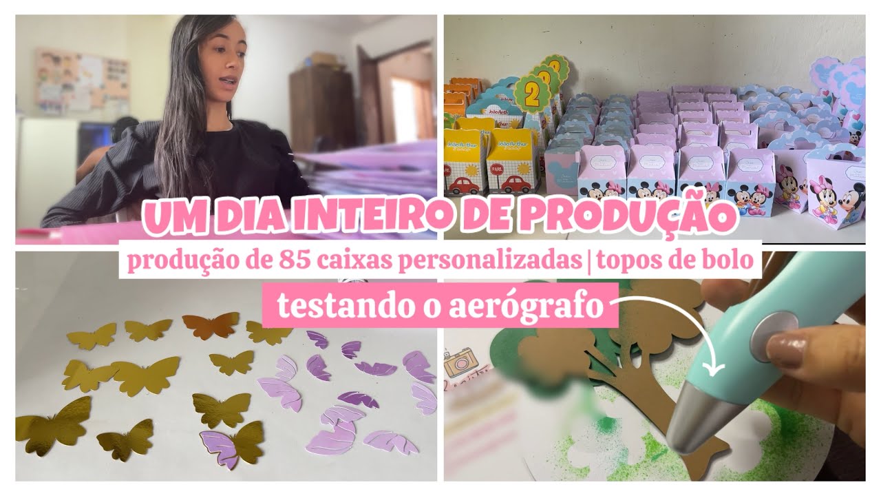  TESTANDO AERÓGRAFO NOS TOPOS | produzindo +80 caixas personalizadas | vamos fazer um sorteio 
