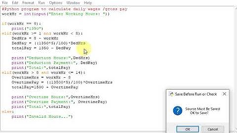 Python program to calculate daily wages /gross pay