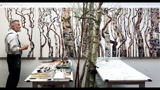 Tor-Arne Moen painting birches