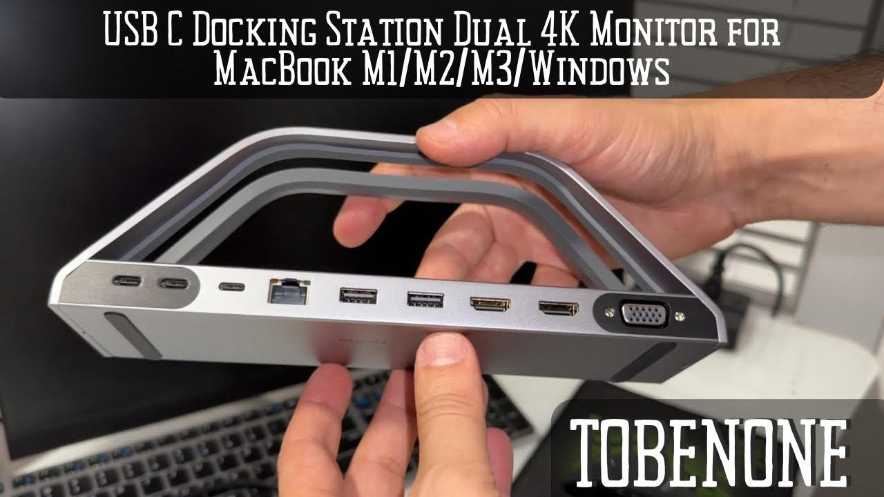 TobenONE USB C Docking Station Dual 4K Monitor for MacBook M1/M2/M3 ...