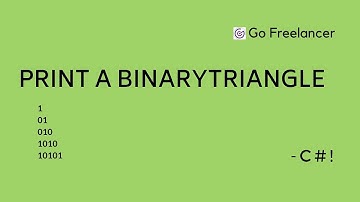 Print a Binary Triangle in c#