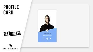 Profile Card | CSS - JQUERY Tutorial  2019