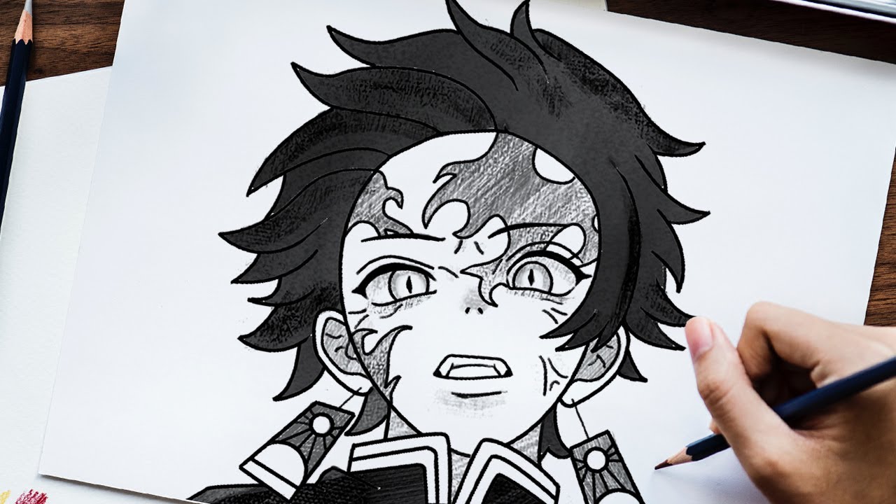 Como Desenhar o TANJIRO KAMADO Passo a Passo Fácil (Demon Slayer