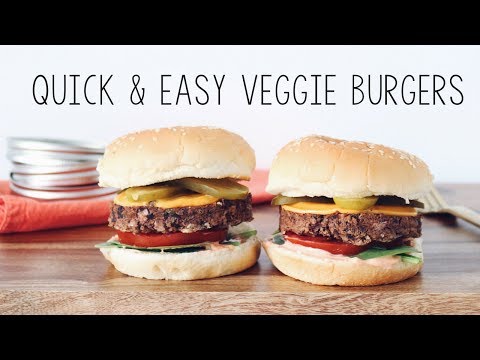 HOMEMADE VEGGIE BURGER RECIPE | DIY Veggie Burgers. 