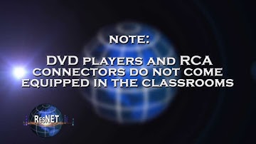 Connecting a DVD Player (Classroom Technology)
