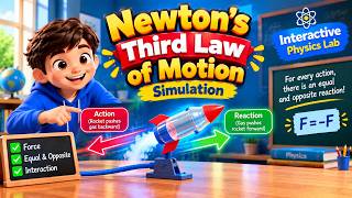 Newton’s Third Law of Motion Simulation | 3D Physics Simulation | Action & Reaction