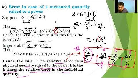 # ERROR IN CASE OF MEASURED QUANTITY RAISED TO POWER|| EXAMPLE 2.11 AND EXCERCISE QUESTION  2.13 ||