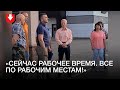 Зам. главного инженера разгоняет протестующих из Минских кабельных сетей