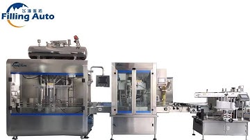 The fully automatic filling line includes  filling machine,  capping machine, and labeling machine