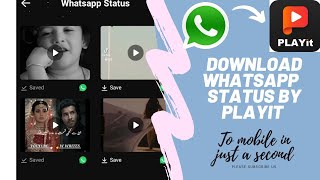 How to download whatsapp status in Playit video player app #shorts screenshot 5