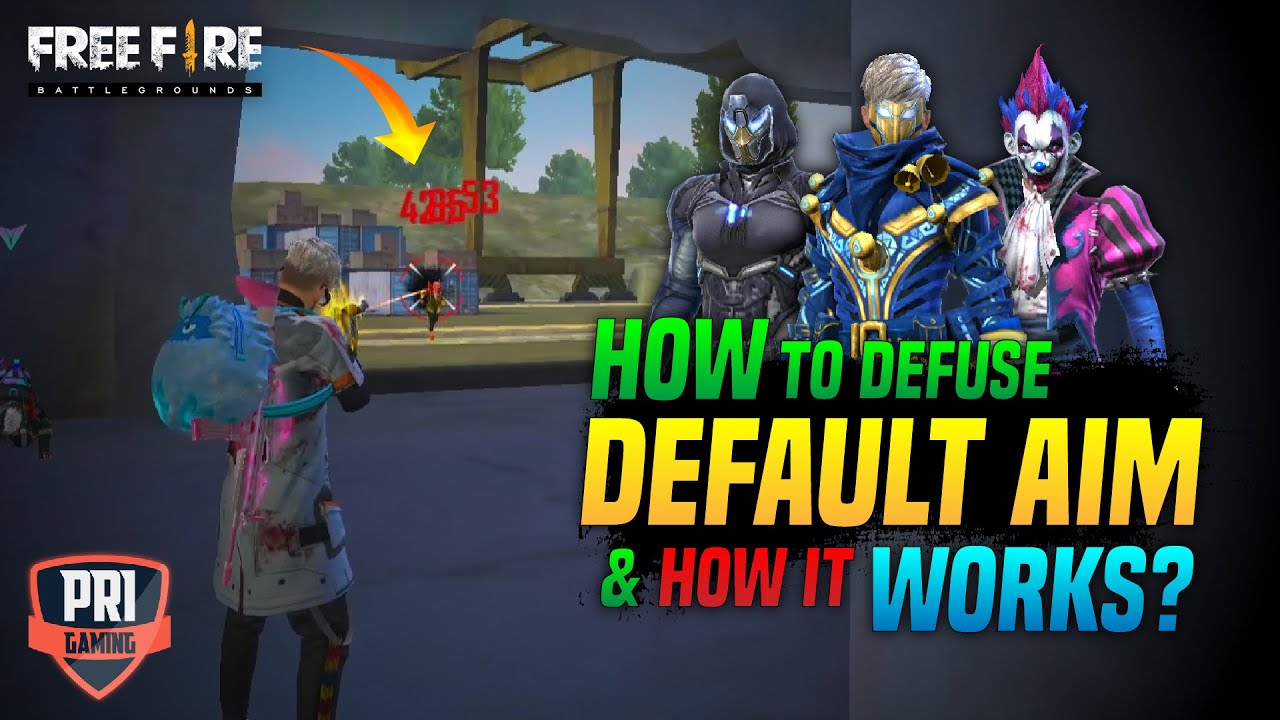 How to Defuse Default Aim in Freefire? | How Default Aim works in freefire? | Pri Gaming Tips tricks
