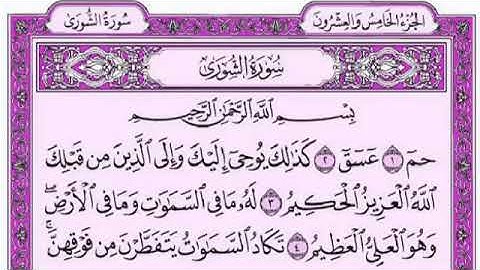 آيات من الذكر الحكيم بصوت الشيخ فارس عباد ( سورة الشورى).