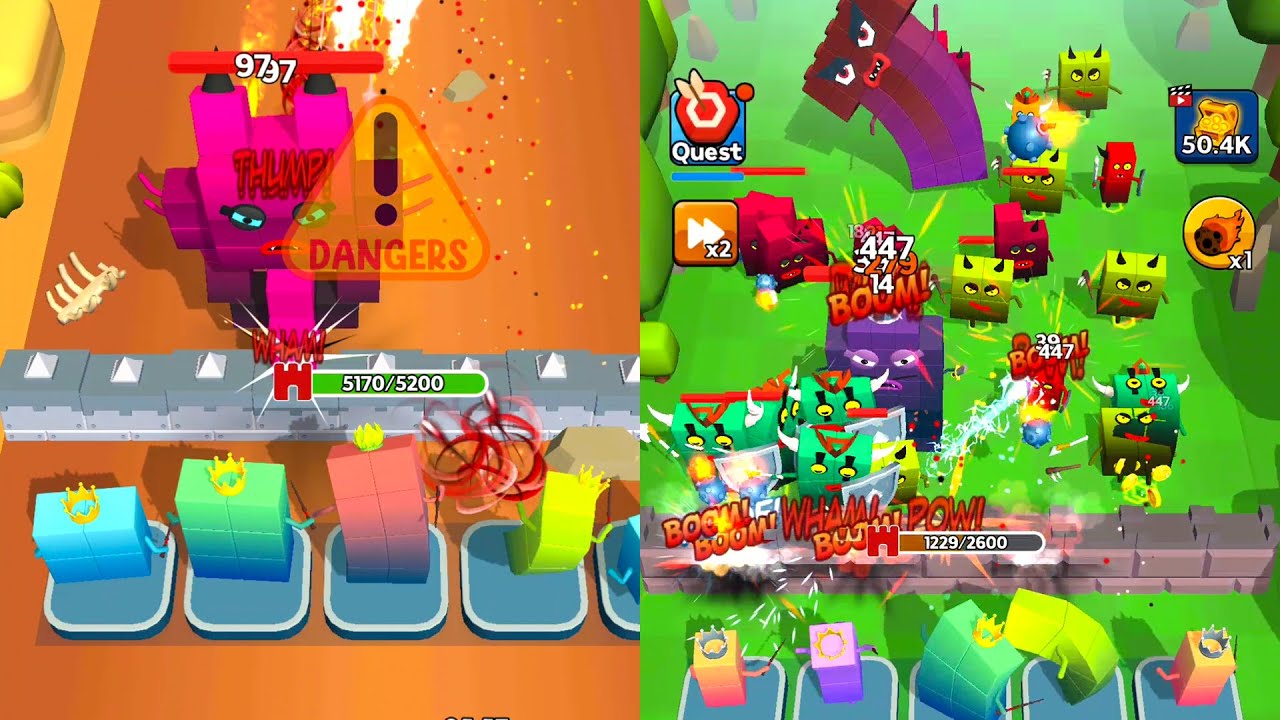 BLOCK IDLE: MERGE N SURVIVAL - Battles PlayGame - iOS, Android Part 1