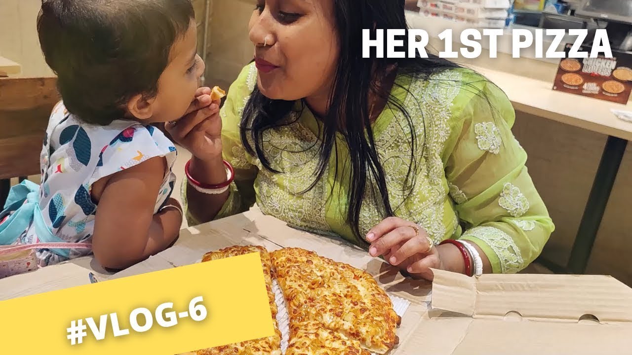 Apshara First Pizza Bite | Daddy's Apshara | Vlog-6