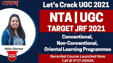 NTA UGC NET JRF 2020|| Conventional, Non-Conventional, Oriental Learning Programmes|| Neha Sharma||