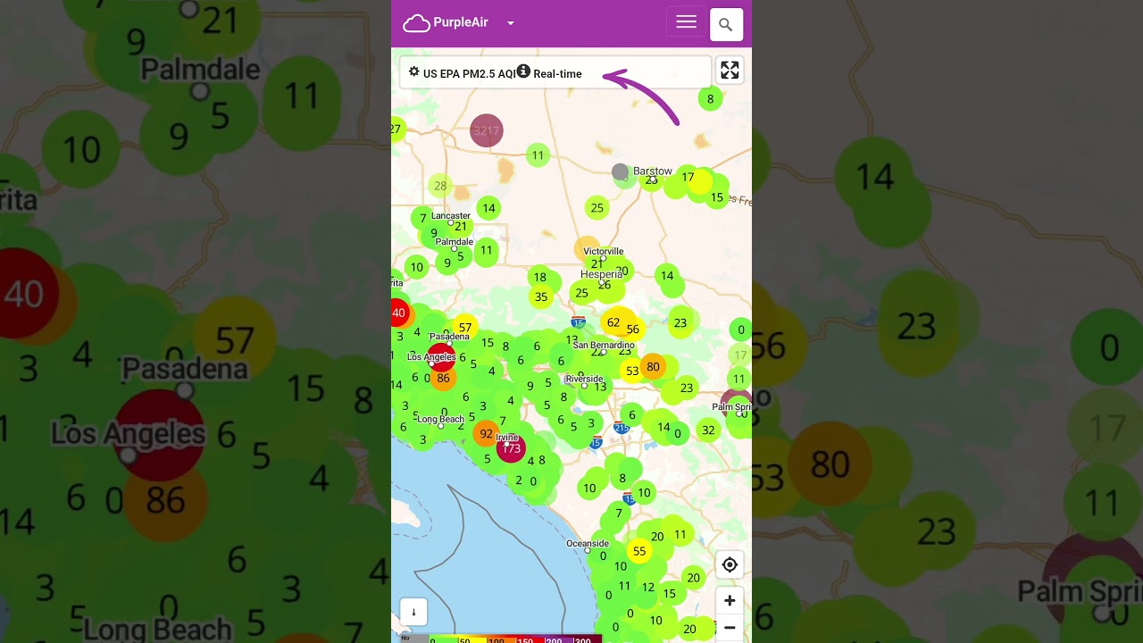 How to use an air quality map