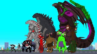 HULK - SPIDERMAN - GODZILLA ATOMIC BREATH: Size Comparison \/ ANIMATION | Superhero rBlox