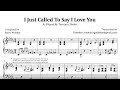 Terrance Shider| I Just Called To Say I Love You (Transcription)