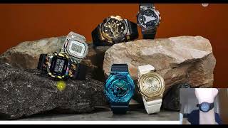 checking out the G shock gem series 40th Anniversary Adventures Stone