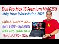 Dell Pro Max 16 Premium MA16250 (2025) - Máy trạm Workstation thiết kế đồ hoạ 3D dành cho Kỹ sư