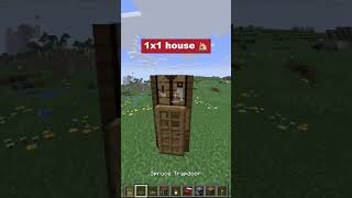 Minecraft 1x1 house 🏠 #minecraft #gaming