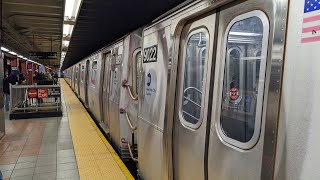 Nyc Subway Rare 5 Car R160 Siemens Transfer On The M Line At Es St