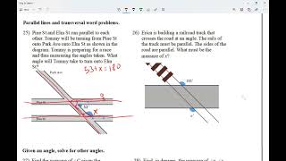 Leonzo parallel lines and transversal word problems