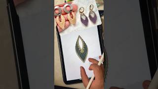 Russian Leaf Earrings - Planbead (Quick Tutorial) #tutorial #pixelart #beading #jewellery