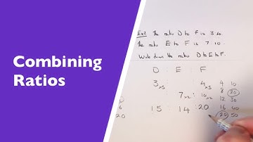 Combining Two Ratios. How To Write Down 2 Ratios As 1 Triple Ratio.