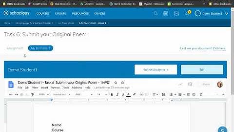 Students:  Feedback on Schoology Assignments