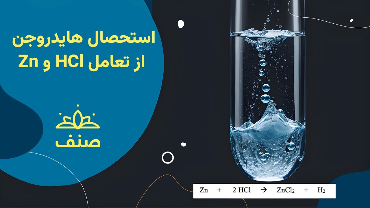 صنف - کیمیای صنف هفتم - درس ۲۳: استحصال هایدروجن از تعامل HCl  و Zn