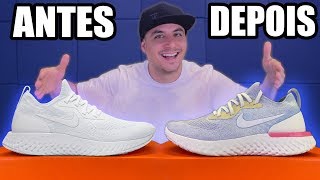 Customização tênis branco gastando pouco | Nike Epic React - YouTube