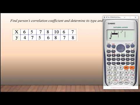 Correlation,Pearson’s linear correlation coefficient , حساب الإرتباط بإستخدام الآلة الحاسبة