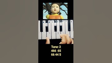 Squid game  Red Light Green Light Piano Tutorial with Notes #shorts #squidgame
