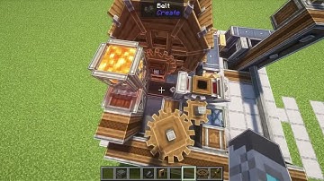 minecraft - How to build an easy Create Mod Iron Farm Step by Step!
