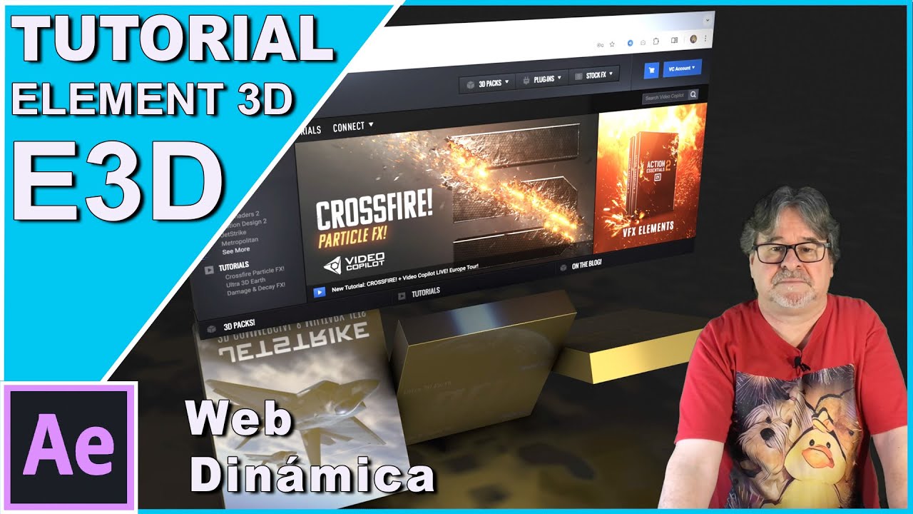Web ANIMADA DINÁMICA TUTORIAL Element 3D - YouTube