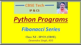 Fibonacci series (Python Program)