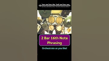 "2-Bar 16th Note Drum Phrase"#shorts  #drums
