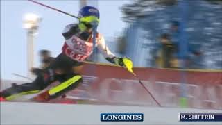 Mikaela Shiffrin 1st run Levi Women's Slalom Alpine Skiing World Cup 2018 2019 @skiracingcoach