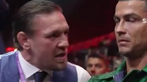 Cristiano Ronaldo Seems Annoyed Sitting Next To Conor McGregor...